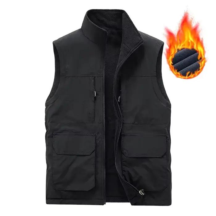 Gilet de pêche mesh respirant pour bénévoles - Veste extérieure loose avec logo imprimé