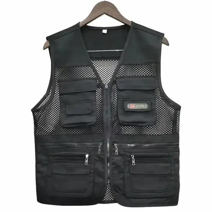 Veste de pêche respirante été multi-poches pour activités outdoor et photographie