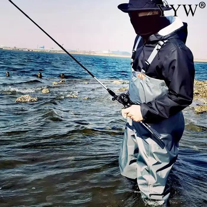 Waders pêche avec bottes homme femme - Combinaison étanche nylon pour pêche en rivière et mer