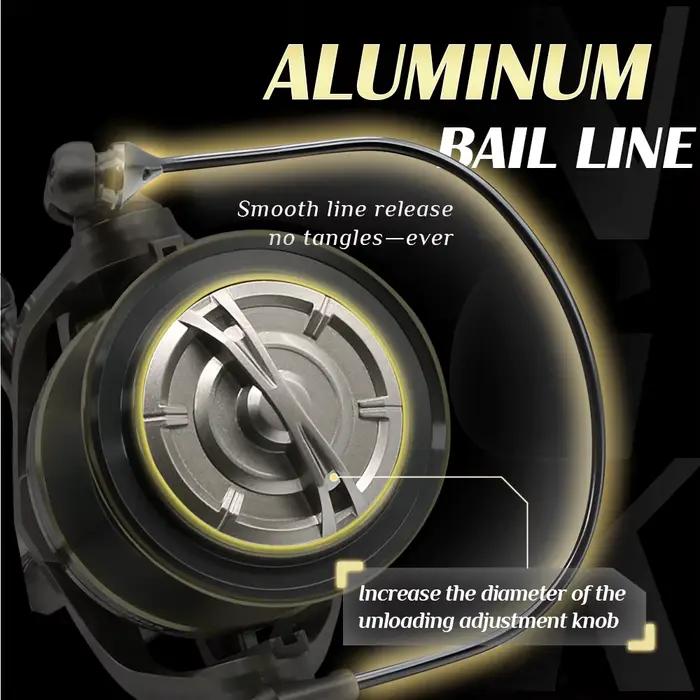 Moulinet spinning NGK acier inox 8000-14000 frein 25kg puissant pour gros poissons mer et eau douce