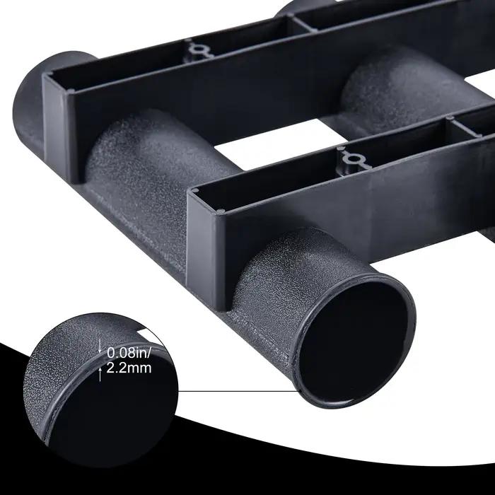 Support 3 cannes de pêche pour bateau - Porte-cannes marine noir Goture avec fixation tube plastique