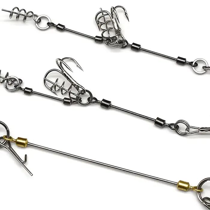 Montage Pike Stinger Rig MNFT avec hameçons triples et plombs réglables pour swimbaits pêche brochet
