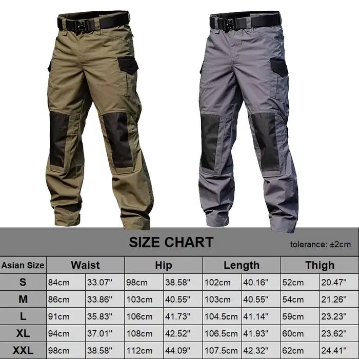 Pantalon cargo tactique imperméable pour hommes résistant multi-poches décontracté randonnée pêche quatre saisons