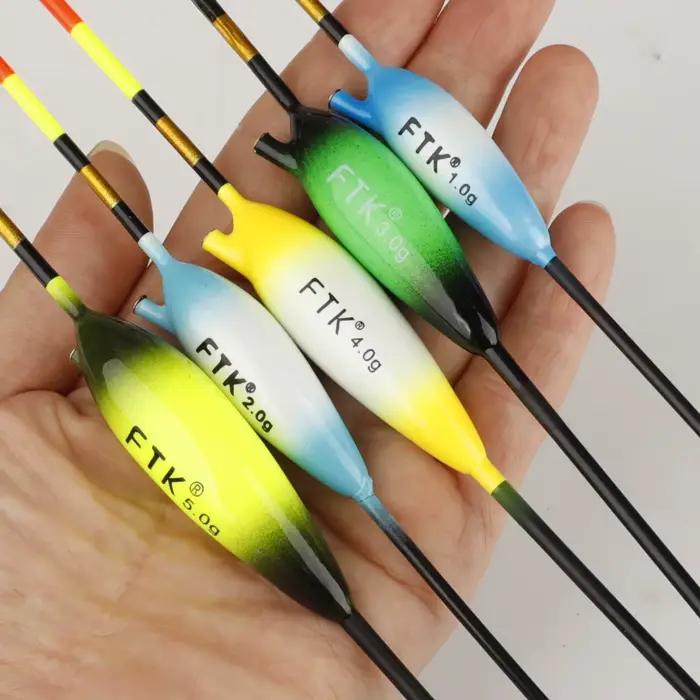 Kit 5 flotteurs coulissants balsa FTK 18-24cm - Pour pêche crappie et panfish précise