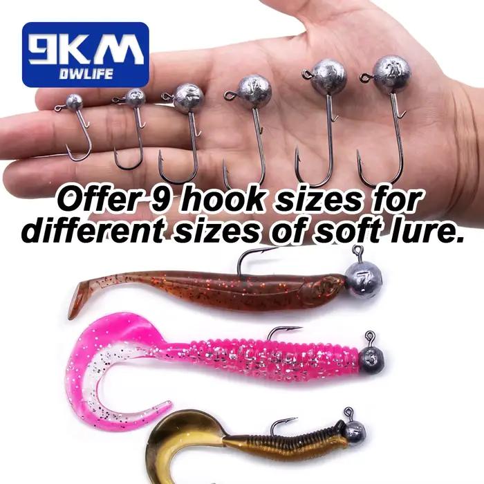 Ned rig jig hook 5~20 pièces leurres souples appâts vers pêche eau douce salée longue tige tête plombée
