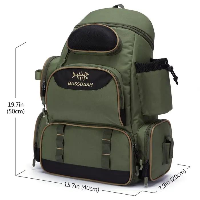 Sac à dos pêche léger et multifonction Bassdash, box à appâts tactique pour la pêche en mer