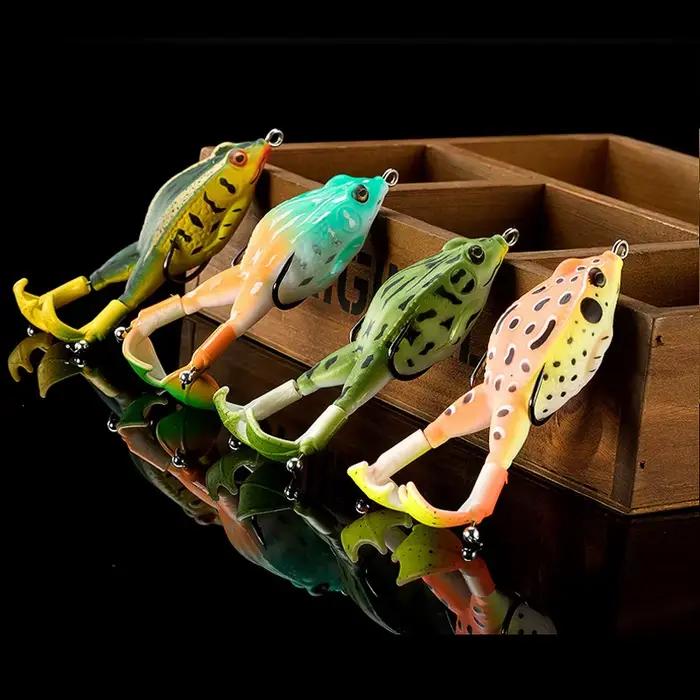 Leurre grenouille surface double hélices pour pêche black bass, brochet et silure