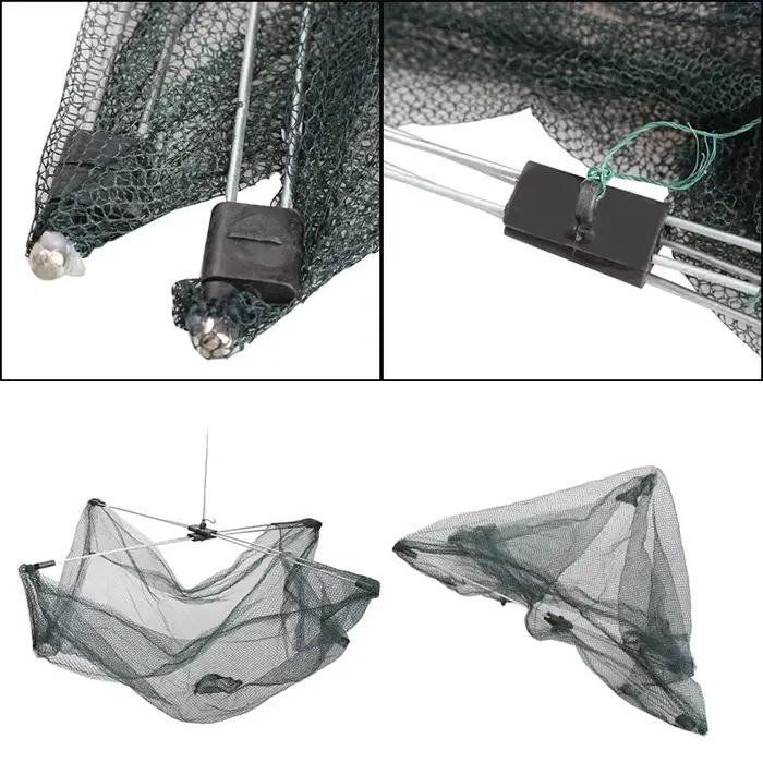 Piège à crabes parapluie avec appât - Filet de pêche pratique pour réapprovisionner poissons et crevettes