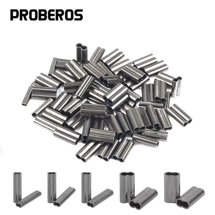 50 pièces manchons sertissage cuivre PRO BEROS double barillet connecteurs ligne pêche crimping rigging