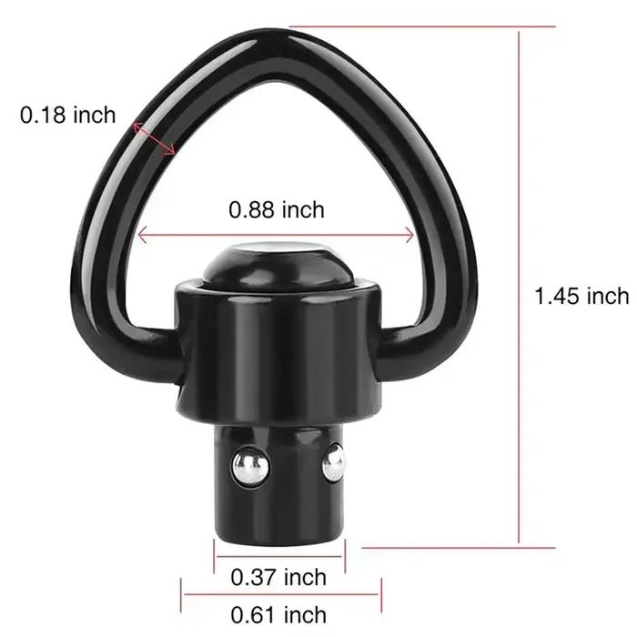 Bretelle DIZETION réglable avec boucle QD rapide - Pour fusil de pêche ajustable et sécurisé