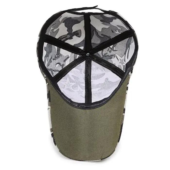 Casquette camouflage mesh tactique ajustable - Chapeau pêche snapback unisexe sport extrême