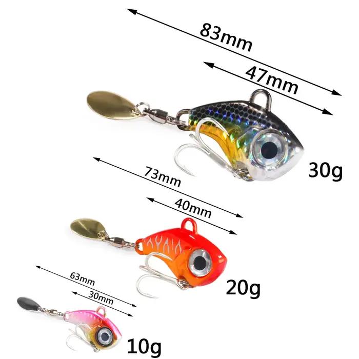 Leurre métal vibrant wobble spinner 10g 20g 30g pour la pêche aux leurres artificiels