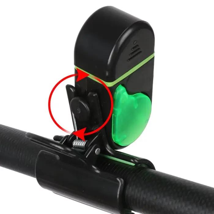 Clochette alarme de touche haute sensibilité - Accessoire pêche avec clip pour canne et buzzer intégré