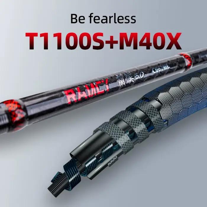 Canne pêche RANCY 3.0 T1100S carbone haute sensibilité guides FUJI FAZLITE L ML M spinning casting