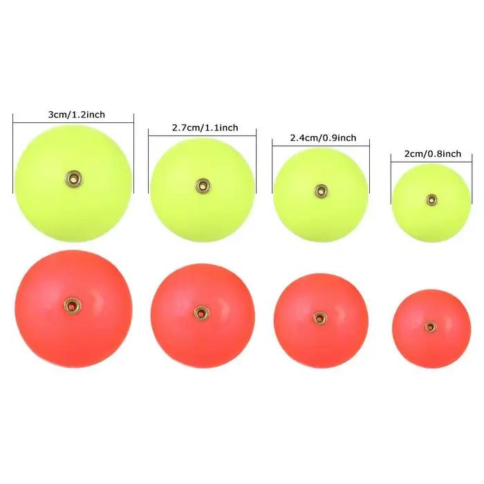 10 boules flottantes en mousse 20-30mm avec anneau cuivre pour pêche mer et eau douce