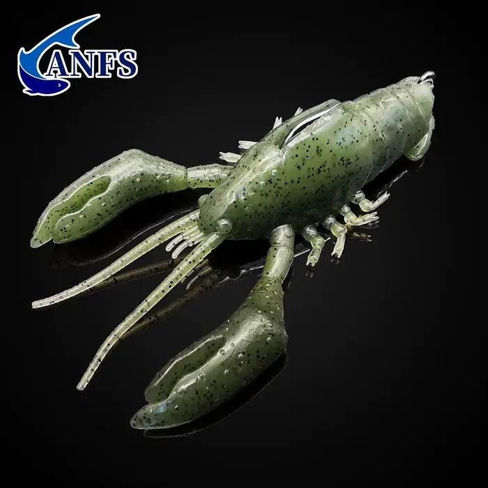 Leurre souple Craw ANFS pour pêche du black bass - Appât artificiel réaliste en forme d'écrevisse