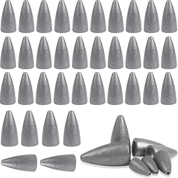 10 plombs bullet anti-accrochage de 2g à 20g pour leurres souples et pêche en fond avec pendentif plombé