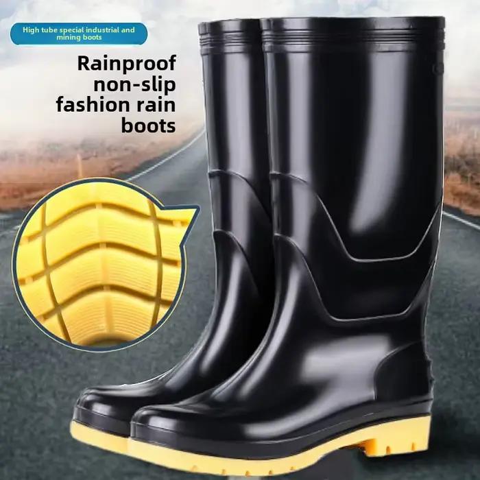 Bottes de sécurité pêche PVC semelle souple épaissie imperméables antidérapantes pour hommes temps chaud