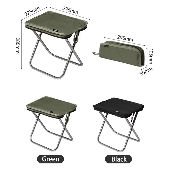 Tabouret de pêche compact Naturehike aluminium 7075 - Ultra-léger pour pêche mobile et randonnée
