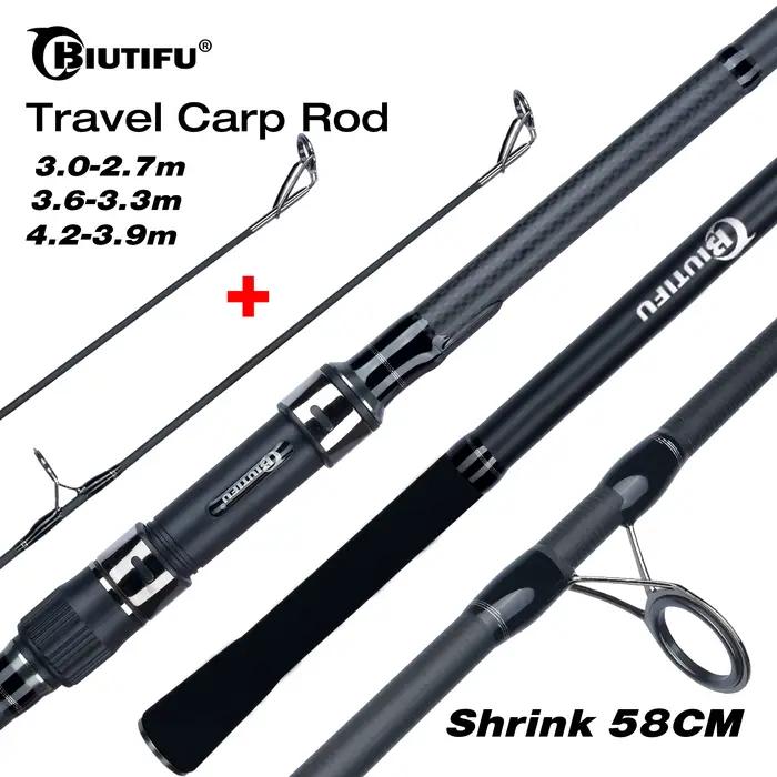 Canne à carpe BIUTIFU 2Tips 3.5lb 7 sections carbone 30t pour pêche du bord casting 60-150m