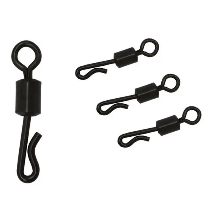 Émerillons rapides Q-Shape 50 pièces pour montages carpe - accessoires de pêche à changement rapide