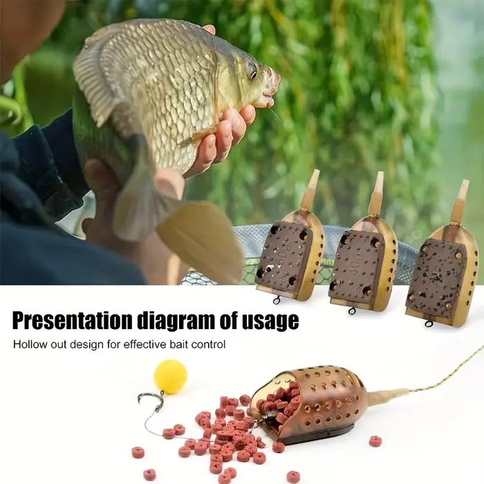 Amorçoir pellet feeder inline pour la pêche de la carpe et des gros poissons, modèles 30g,