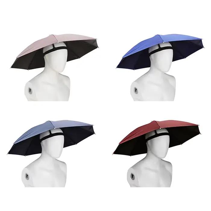 Chapeau parapluie portable pêche pliable universel imperméable protection solaire camping extérieur