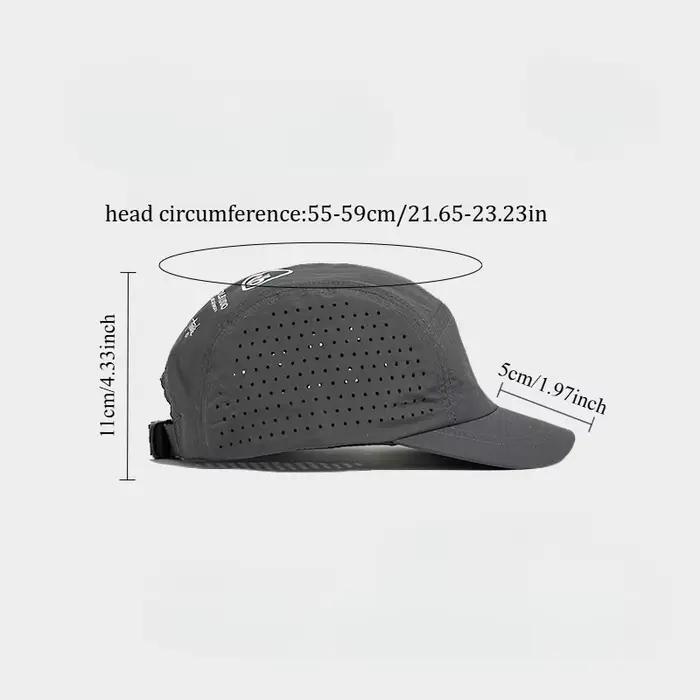 Casquette baseball visière courte séchage rapide mesh légère protection UV pêche randonnée