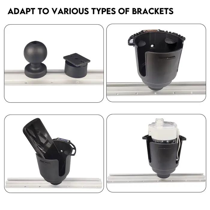 Rail en aluminium pour kayak - Système de fixation modulaire pour accessoires pêche - Support canne et monture universelle