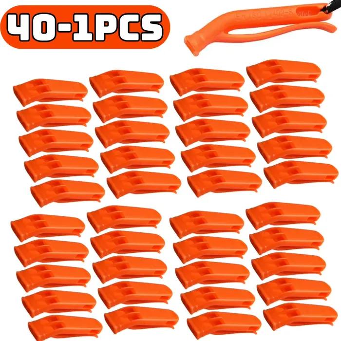 Lot de sifflets de survie multifonction double tube pour camping randonnée pêche - 1 à 40 pièces