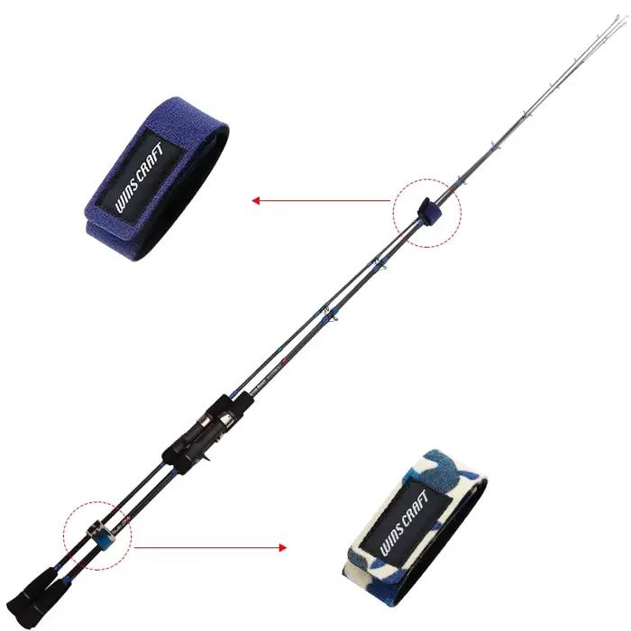 2 sangles élastiques réutilisables pour canne à pêche - Version améliorée 25x3cm robuste et durable