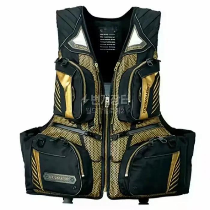 Gilet de sauvetage pêche professionnel été - Veste de flottaison noir blanc - Équipement sécurité pêche