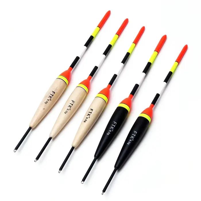 5 flotteurs verticaux en bois de balsa pour pêche en mer - 19-23cm avec queue renforcée