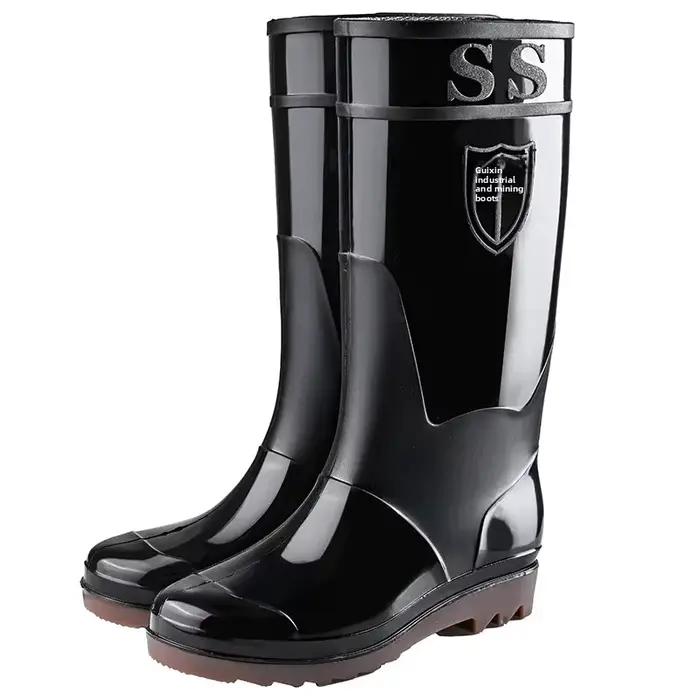 Bottes de pluie hautes imperméables adulte antidérapantes chantier pêche cuisine