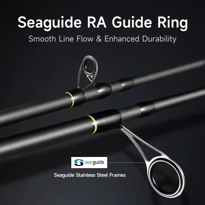 Canne voyage 40-43cm 5-6 sections HANDING - Canne portable rapide avec anneaux Seaguide pour pêche nomade