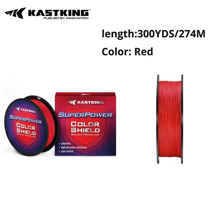 Ligne de pêche KastKing Superpower ColorShield PE tressée 4 brins 10-80LB pour pêche de la carpe
