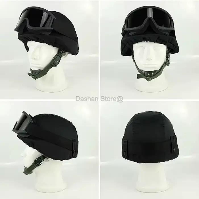 Casque acier tactique russe 6b26 pêche - Protection anti-explosion 99 avec housse et lunettes