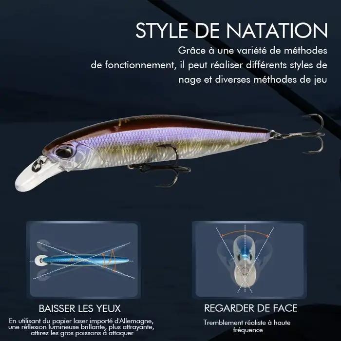 Leurre flottant MEREDITH JERKBAIT 100F MINNOW 14g profondeur 0.8-1.0m pêche professionnelle wobblers