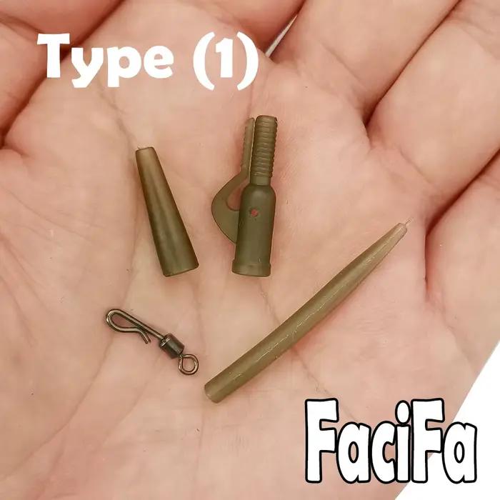 Kits plombs clips rapides 10 sets pour montages carpe - accessoires anti-emmêlement pêche au coup
