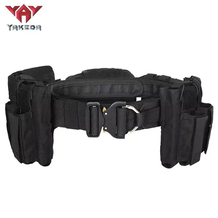 Ceinture tactique Yakeda noir pour pêche airsoft - Équipement sécurité chasse outdoor
