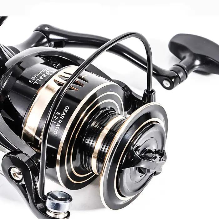 Moulinet spinning Rooblinos MG - Cadre métal frein haute vitesse pour pêche eau douce et mer fluide