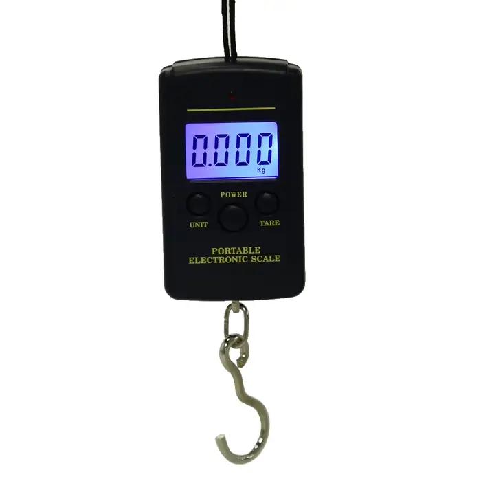 Balance digitale LCD mini 40Kg x 10g pour bagages, nourriture et pêche avec écran rétroéclairé portable
