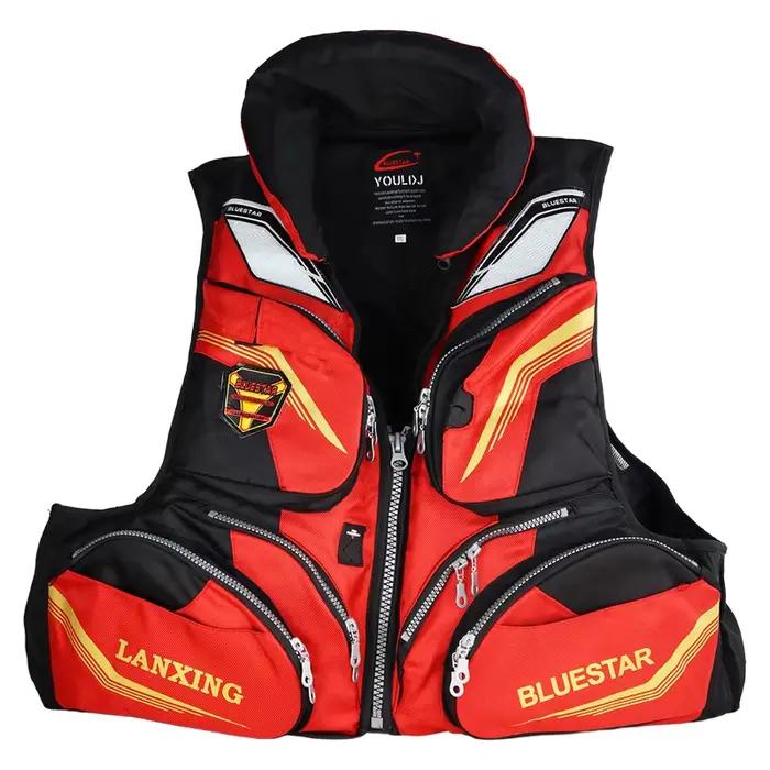 Veste de pêche à roche avec flottabilité 7.5kg - Vêtement technique pêche homme - Veste multifonction ZYZHE