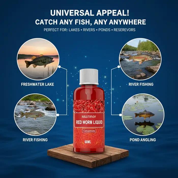 Attractant liquide vers de sang concentré 60ml extrait bloodworm pour pêche carpe match rapide