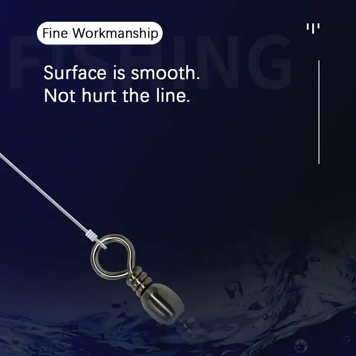 Barrel Swivel en Acier Carbone 100 Pièces pour Pêche en Mer - Connecteurs Hameçons et Accessoires