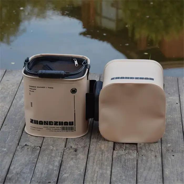 Seau pliable EVA pour pêche avec corde - Seau à poissons vivants portable pour pêche en extérieur et maison