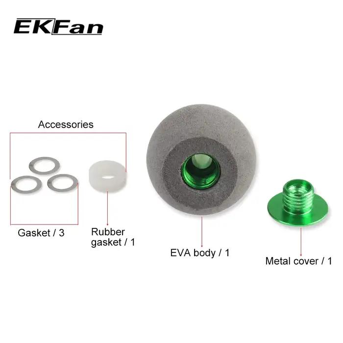 Poignée de moulinet pêche EVA grise EKFan pour roulements 7x4x2.5mm casting et spinning