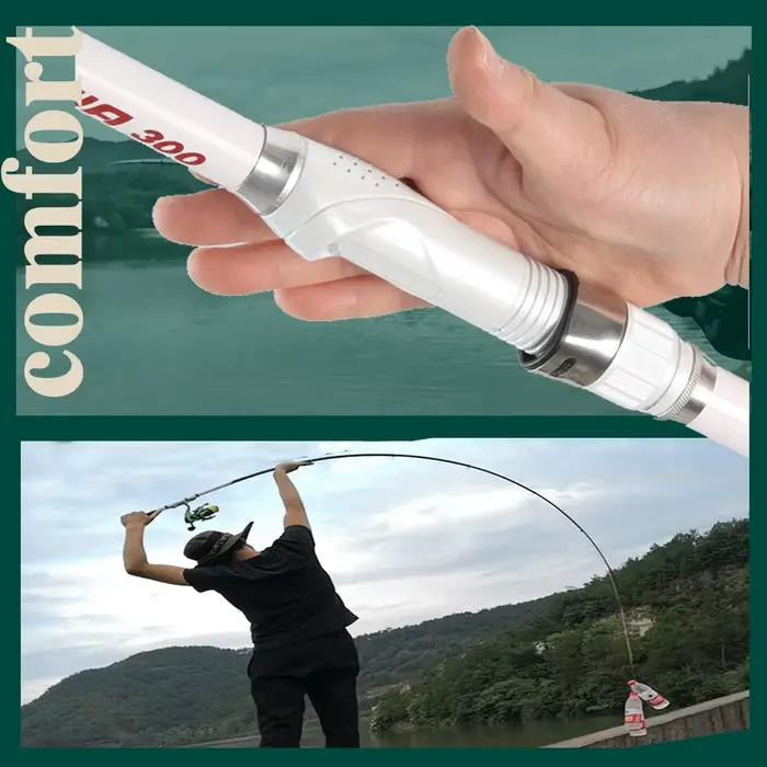 Canne télescopique pêche rocher 5 tailles - Fibre verre spinning feeder carpe mini voyage