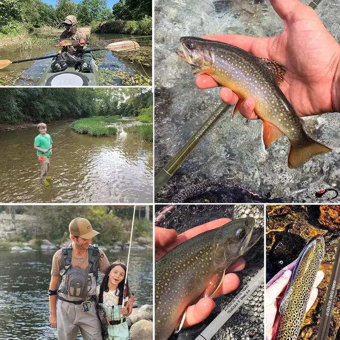 Canne Tenkara mini 9ft-13ft Aventik ultra légère slim avec tube carbone pêche japonaise traditionnelle