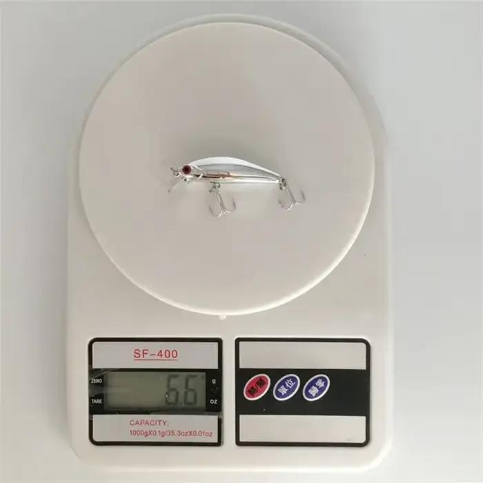 Leurre dur Mini Laser Minnow 5.5cm 6.5g, appât nageur sinking pour bar et carnassiers en eau